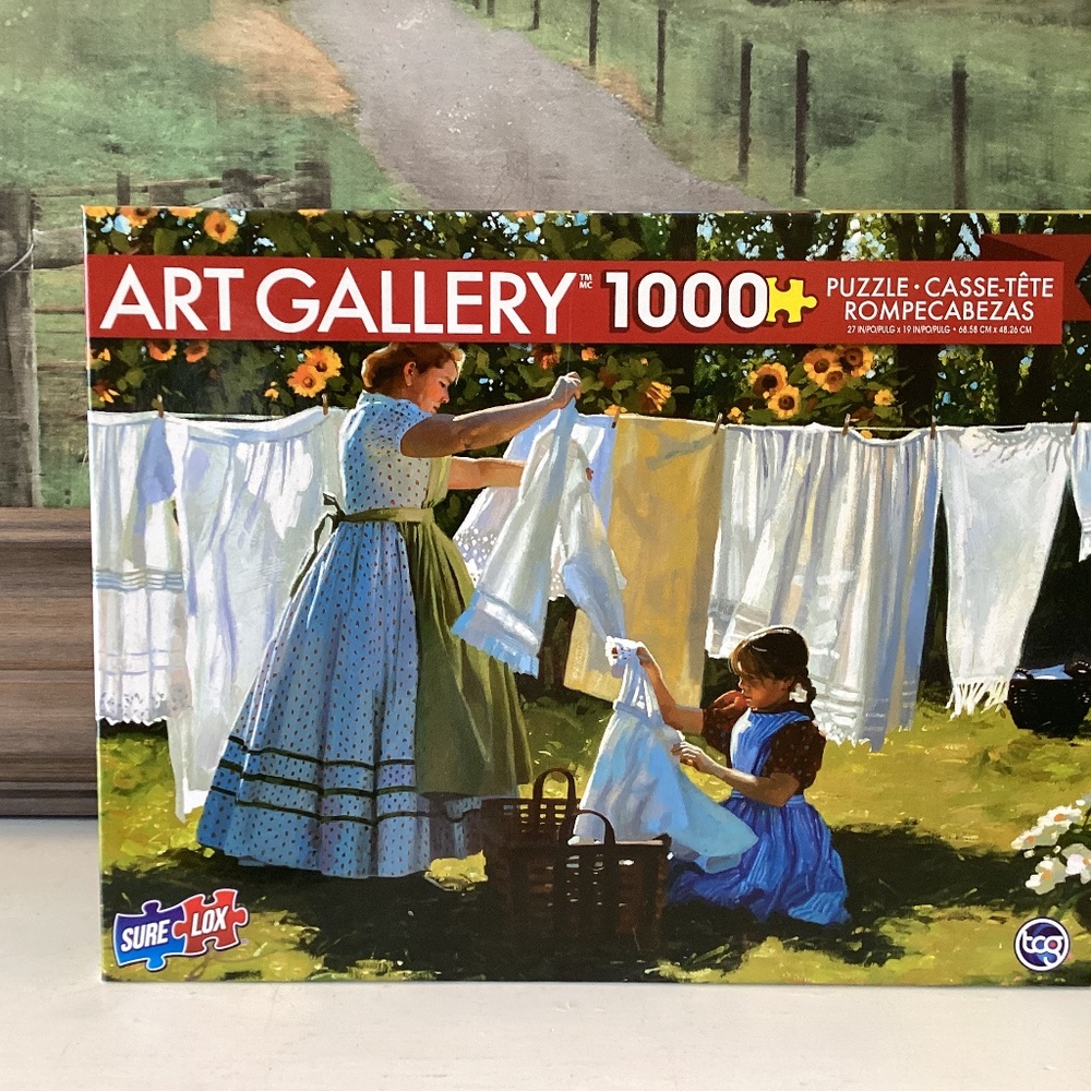 Art Gallery 1000 Piece Jigsaw Puzzle Wash Day Laundry 1000 Pcs Sure Lox 27x19
